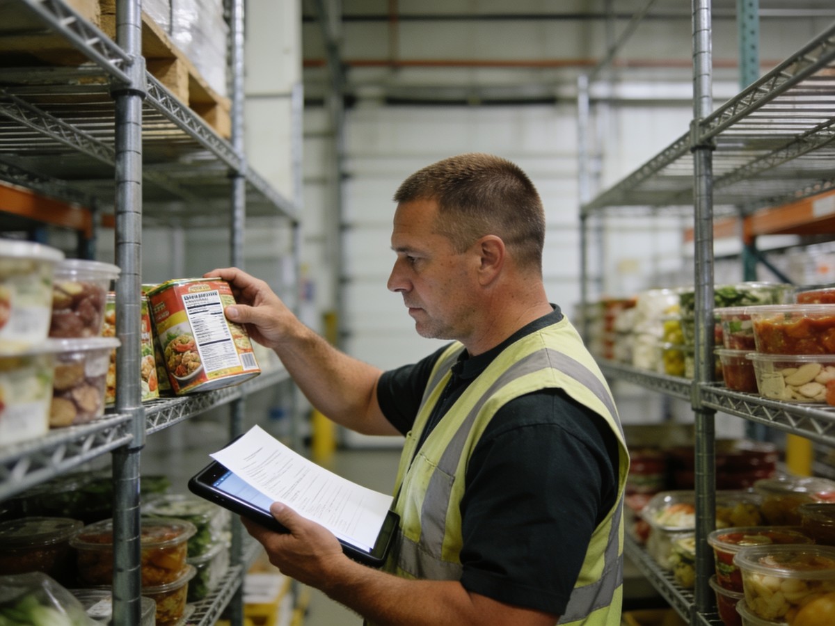 Verifica della tracciabilità delle materie prime nel magazzino di un'attività alimentare