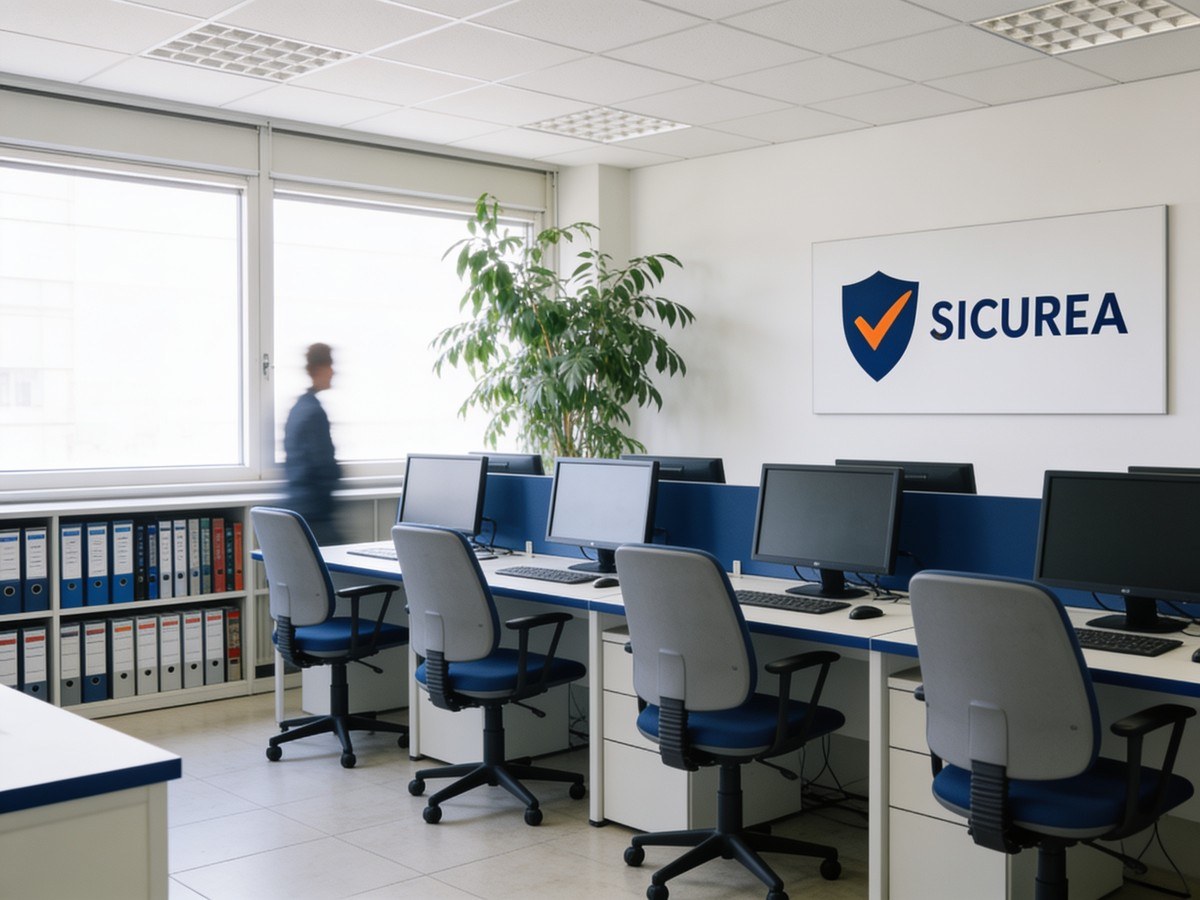 Gli uffici SICUREA, dove si preparano documenti, corsi e scadenzari dei clienti